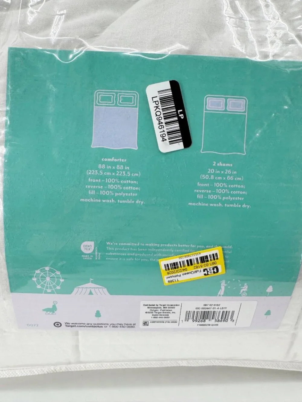 NEW Pillowfort Full/Queen Patisserie Scene Kids' Comforter Set